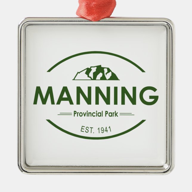 Manning Provincial Park Metal Tree Decoration (Front)
