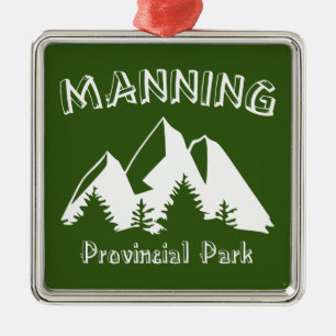 Manning Provincial Park Metal Tree Decoration