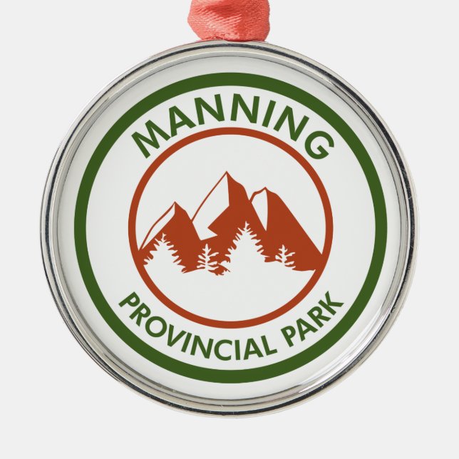 Manning Provincial Park Metal Tree Decoration (Front)