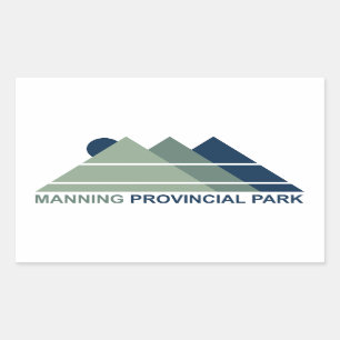 Manning Provincial Park Mountain Sun Rectangular Sticker