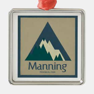 Manning Provincial Park Rustic Metal Tree Decoration