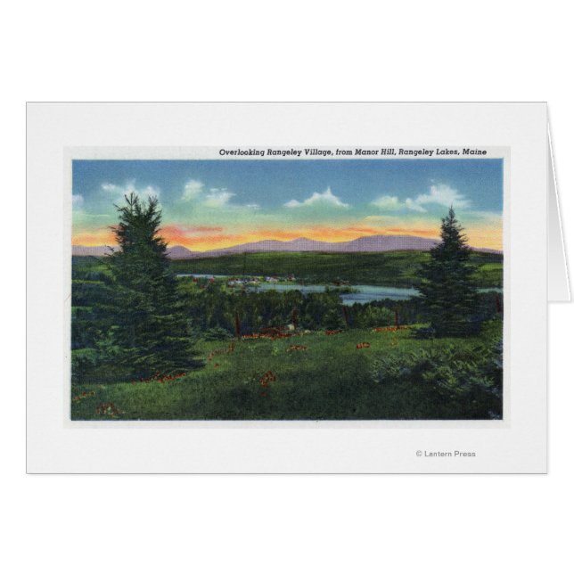 Manor Hill Overlooking Rangeley Village Scene (Front Horizontal)