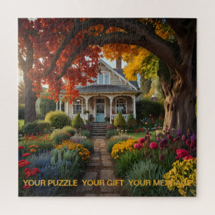 Manor Under November Fall Jigsaw Puzzle