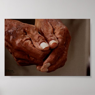 Manos envejecidas Original Oils Atwork Impresiones Poster