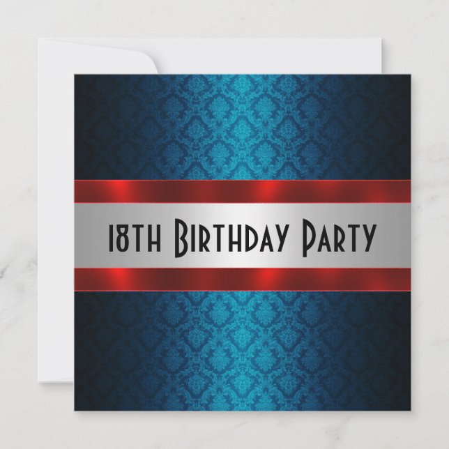 Man's 18th Birthday Invitation (Front)