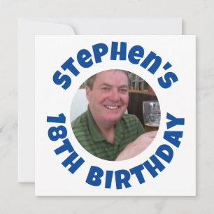 Man's 18th Birthday Photo Holiday Card