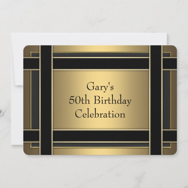 Mans 50th Birthday Party Invitation (Front)