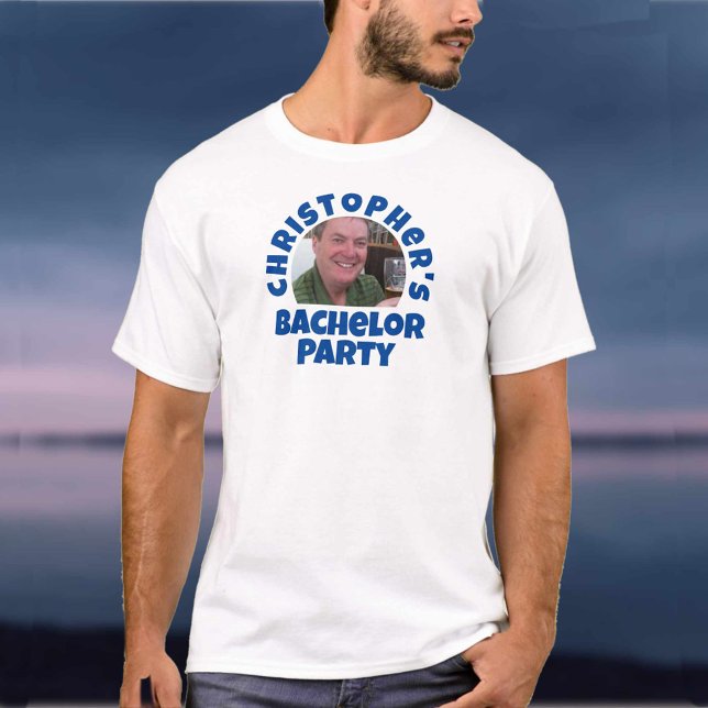 Man's Bachelor Party Photo T-Shirt (Creator Uploaded)