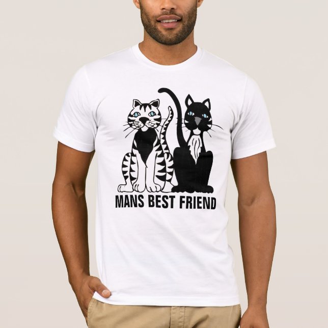Mans Best Friend, Cat T_shirts T-Shirt (Front)