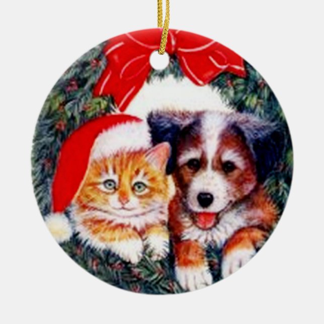 Man's Best Friend Ceramic Tree Decoration (Front)
