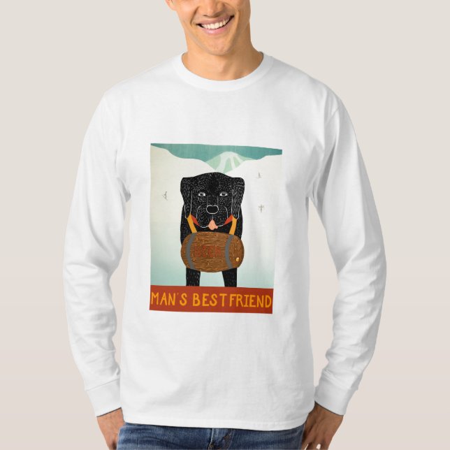 Mans Best Friend - Long sleeved T- Stephen Huneck T-Shirt (Front)