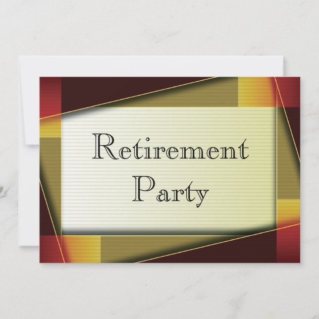 Mans Classic Retirement Party Invitation (Front)