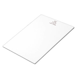 Man's Golf Stationary Notepad in Brown