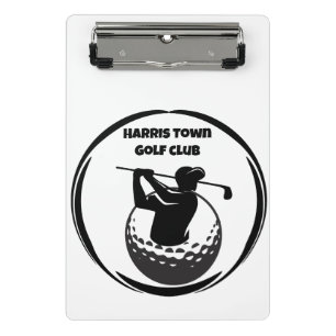 Man's Golf swing & Golf ball Mini Clipboard