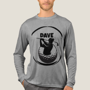 Man's Golf swing & Golf ball Tri-Blend Shirt