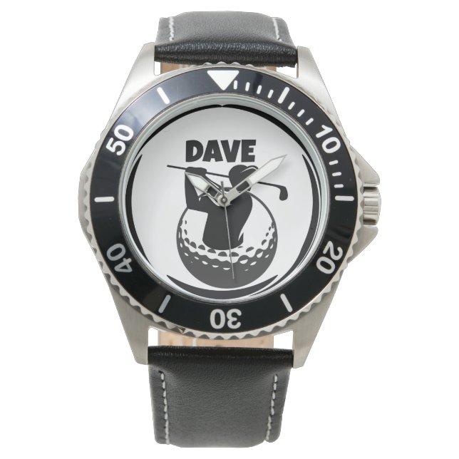 Man's Golf swing & Golf ball Watch (Front)