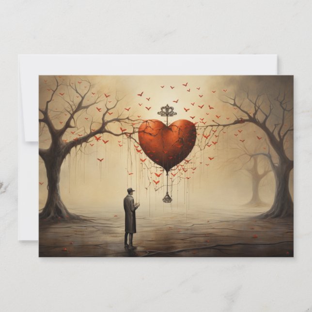 Man's Heart: Write your letter - Valentine Card (Front)