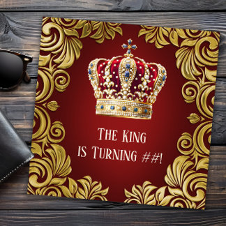 Mans King Birthday Party Invitation