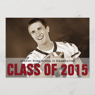 Man's Photo Graduation Announcement