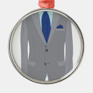 Mans Suit Metal Tree Decoration
