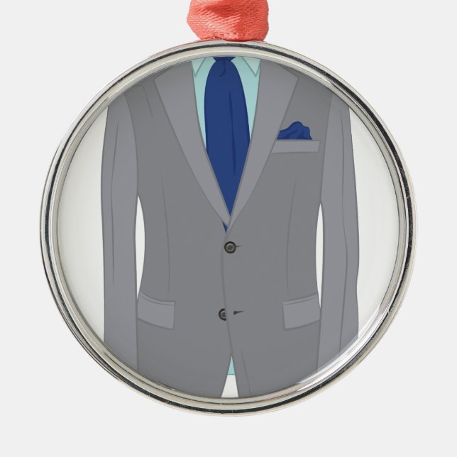 Mans Suit Metal Tree Decoration (Front)