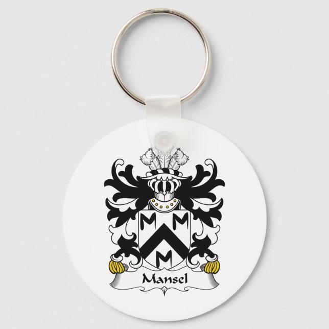 Mansel Family Crest Key Ring (Front)