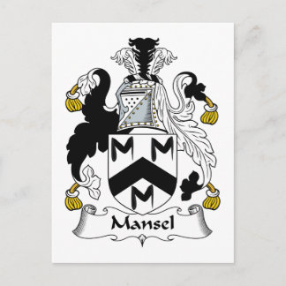 Mansel Family Crest Postcard