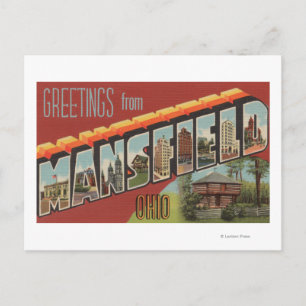 Mansfield, Ohio - Large Letter Scenes Postcard