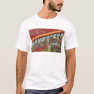 Mansfield, Ohio - Large Letter Scenes T-Shirt