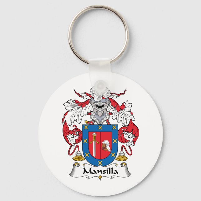 Mansilla Family Crest Key Ring (Front)