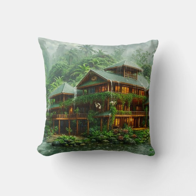 Mansion of the Tropical Rainforest Cushion (Front)