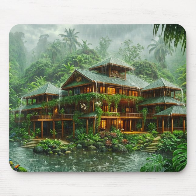 Mansion of the Tropical Rainforest Mouse Pad (Front)