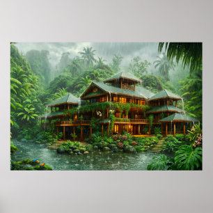 Mansion of the Tropical Rainforest Poster