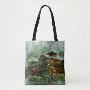 Mansion of the Tropical Rainforest Tote Bag