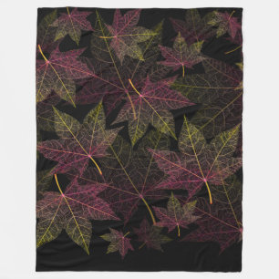 Manta de forro polar hojas de otoño fleece blanket