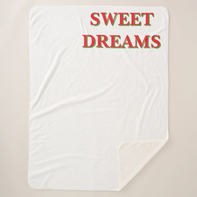 Manta Dulce Sueño Noche Tranquila Descanso Sherpa Blanket (Front)