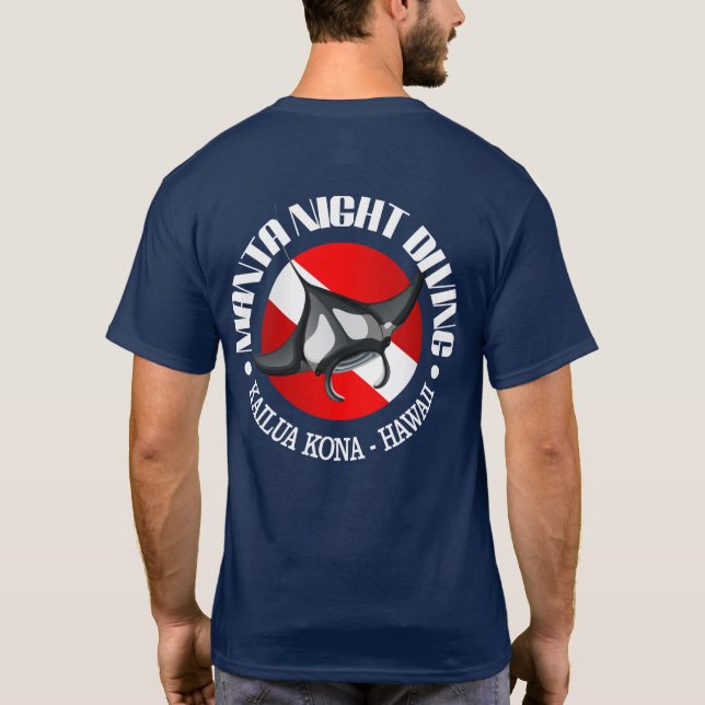 Manta Night Diving (Kailua Kona) T-Shirt (Back)