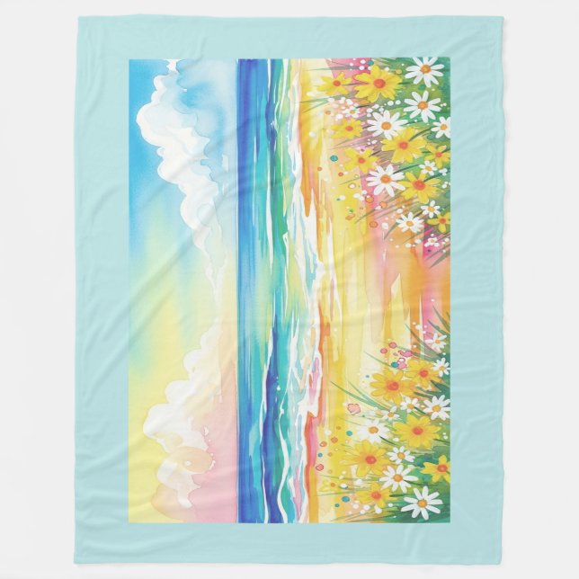 Manta playa de mi vida  fleece blanket (Front)