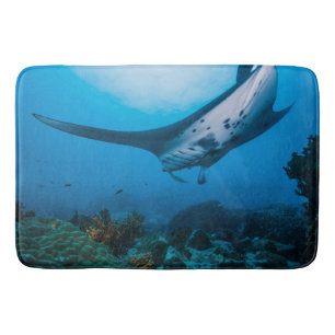 Manta ray bath mat