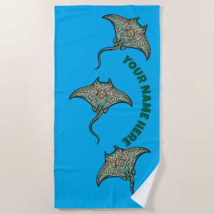 Manta Ray Beach Towel