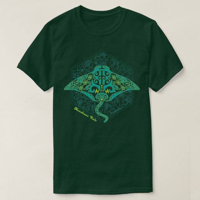 Manta Ray by Menehune Hale T-Shirt (Design Front)