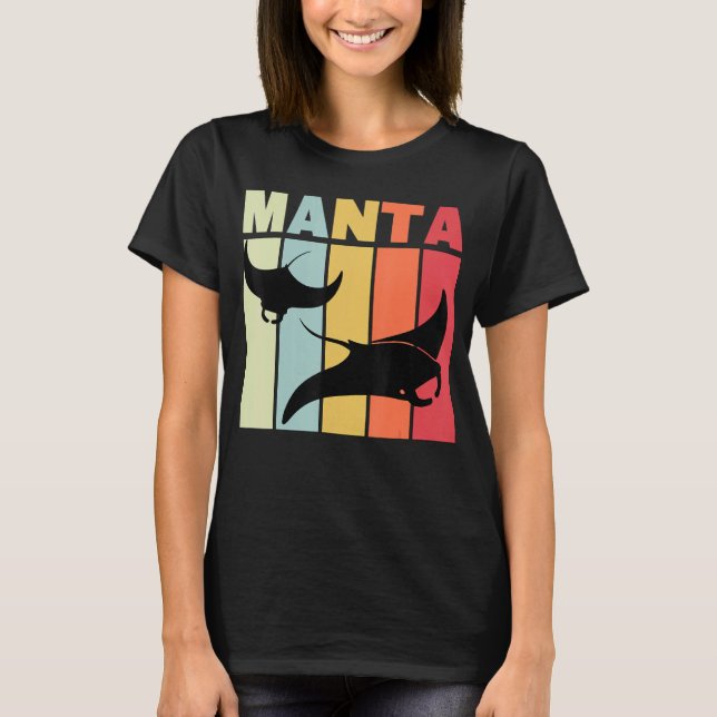 Manta Ray Devil Ray Stingray Diver Sea Creature T-Shirt (Front)