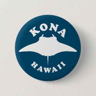Manta Ray Diving in Kona, Hawaii 6 Cm Round Badge