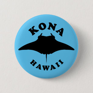 Manta Ray Diving in Kona, Hawaii 6 Cm Round Badge