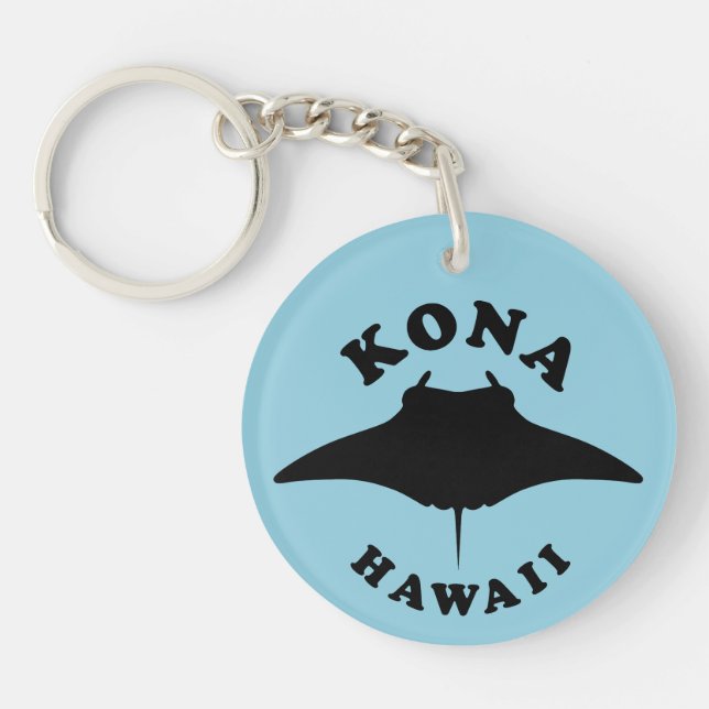 Manta Ray Diving in Kona, Hawaii Key Ring (Front)