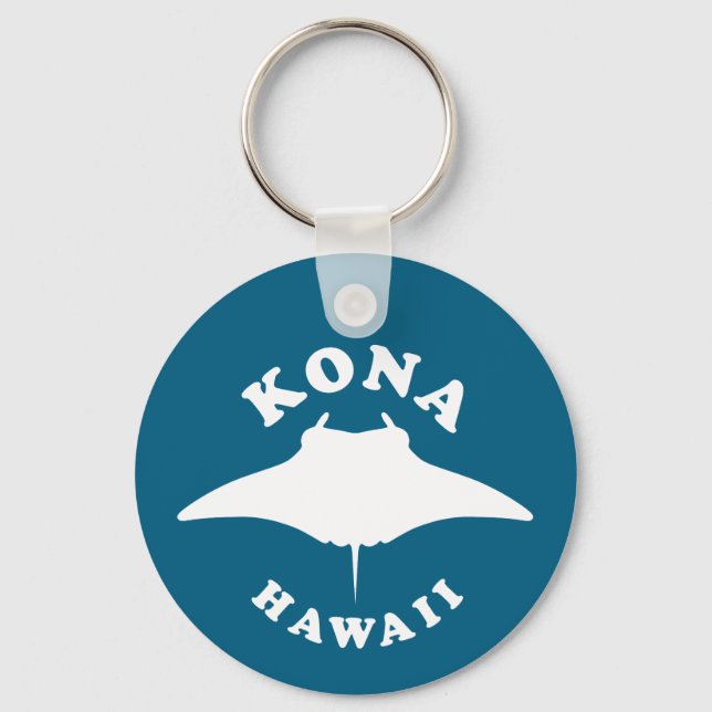 Manta Ray Diving in Kona, Hawaii Key Ring (Front)