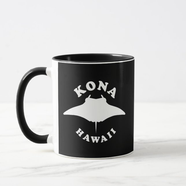 Manta Ray Diving in Kona, Hawaii Mug (Left)