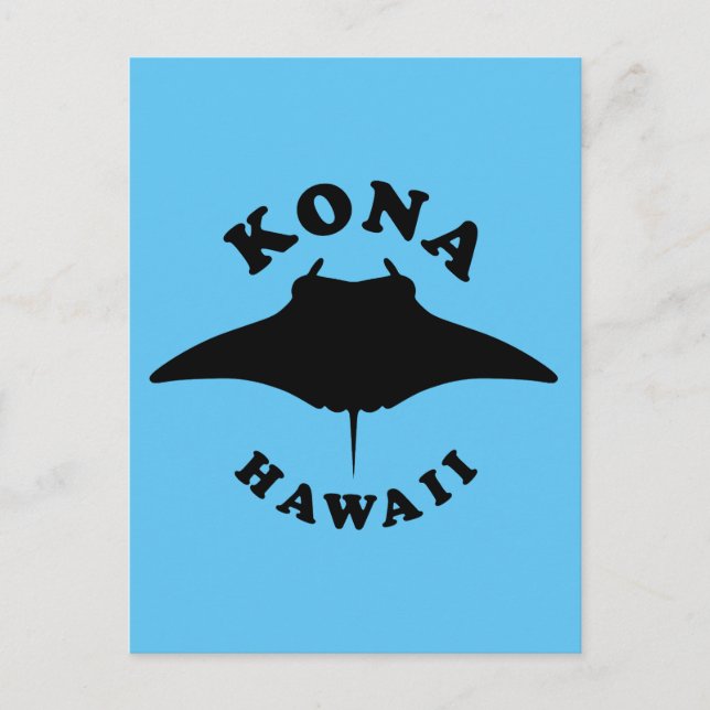 Manta Ray Diving in Kona, Hawaii Postcard (Front)