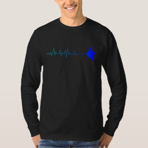 Manta Ray Heartbeat Stingray Fish Ocean Biologist T-Shirt