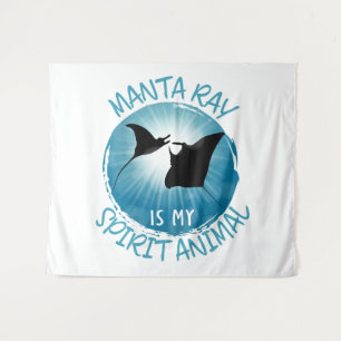 Manta Ray Is My Spirit Animal Tapestry